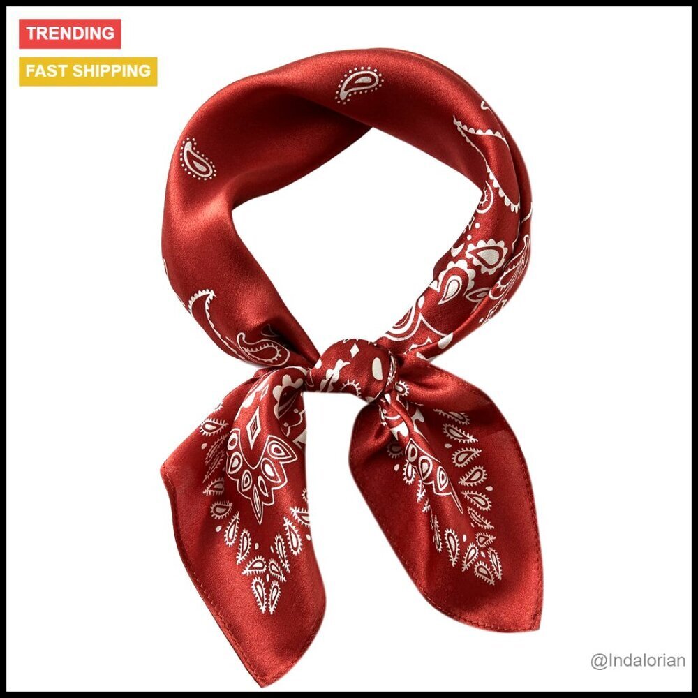 Mulberry Silk Square Scarf Vintage Retro Style Lightweight Versatile Accessory